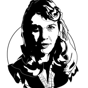 Sylvia Plath-Schwarz und Weiß-Kunstdruck