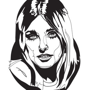 Sharon Tate - Valley of the Dolls - Black and White Art Print