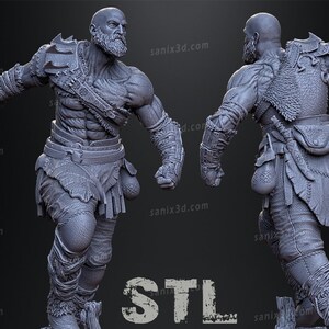 Kratos, God of War, 3d print resin model kit 1:10 scale