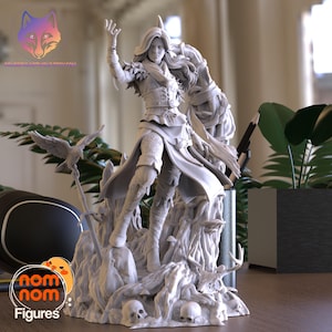 Female Mage | Resin 3D Print | NomNom Figures | Display Figure | Unpainted or Hand painted