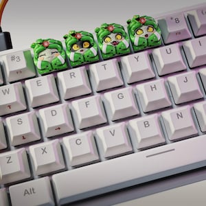 Little Snake Lady Keycaps | Resin 3D Print | NomNom Figures | Display Figure | Unpainted or Hand painted