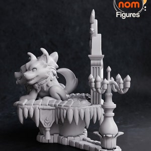 Chibi Cerbero | Stampa 3D in resina | NomNom Figure | Visualizza figura | Non verniciato o dipinto a mano