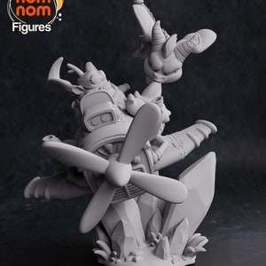 Chibi Purple Dragon Diorama | Resin 3D Print | NomNom Figures | Display Figure | Unpainted or Hand painted