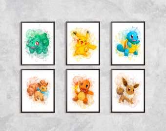 pokemon print etsy