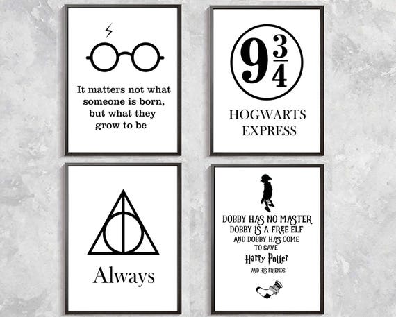 Harry Potter Prints Harry Potter Posters Harry Potter Etsy