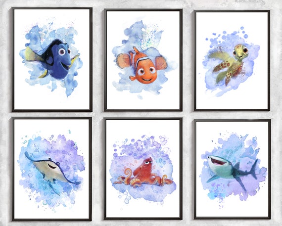 Finden Nemo Set Druck Nemo Poster Dory Druck Nemo Kunst Dory | Etsy