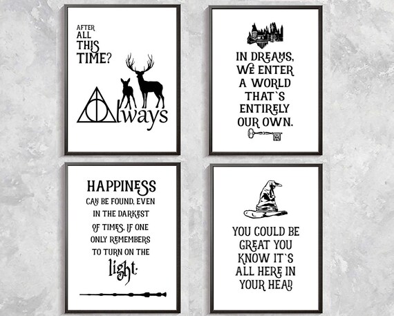 Harry Potter Zitate Druck Harry Potter Poster Sprechende Hut Druck Snitch Druck Harry Potter Geburtstag Partei Dekor Digital Download Kunst