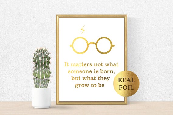 Harry Potter Drucke Harry Potter Zitate Gold Symbole Etsy
