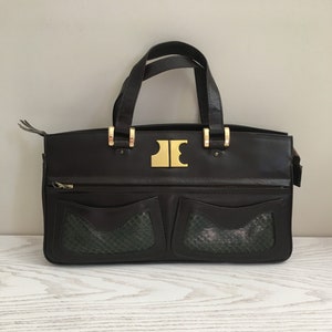 sac à main vintage belge Esterel marron. Années 1960