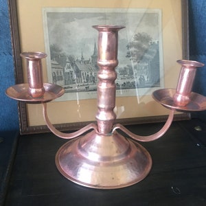 Antique Norway copper candelabras,candle holder.Home decor.1940&#39;s