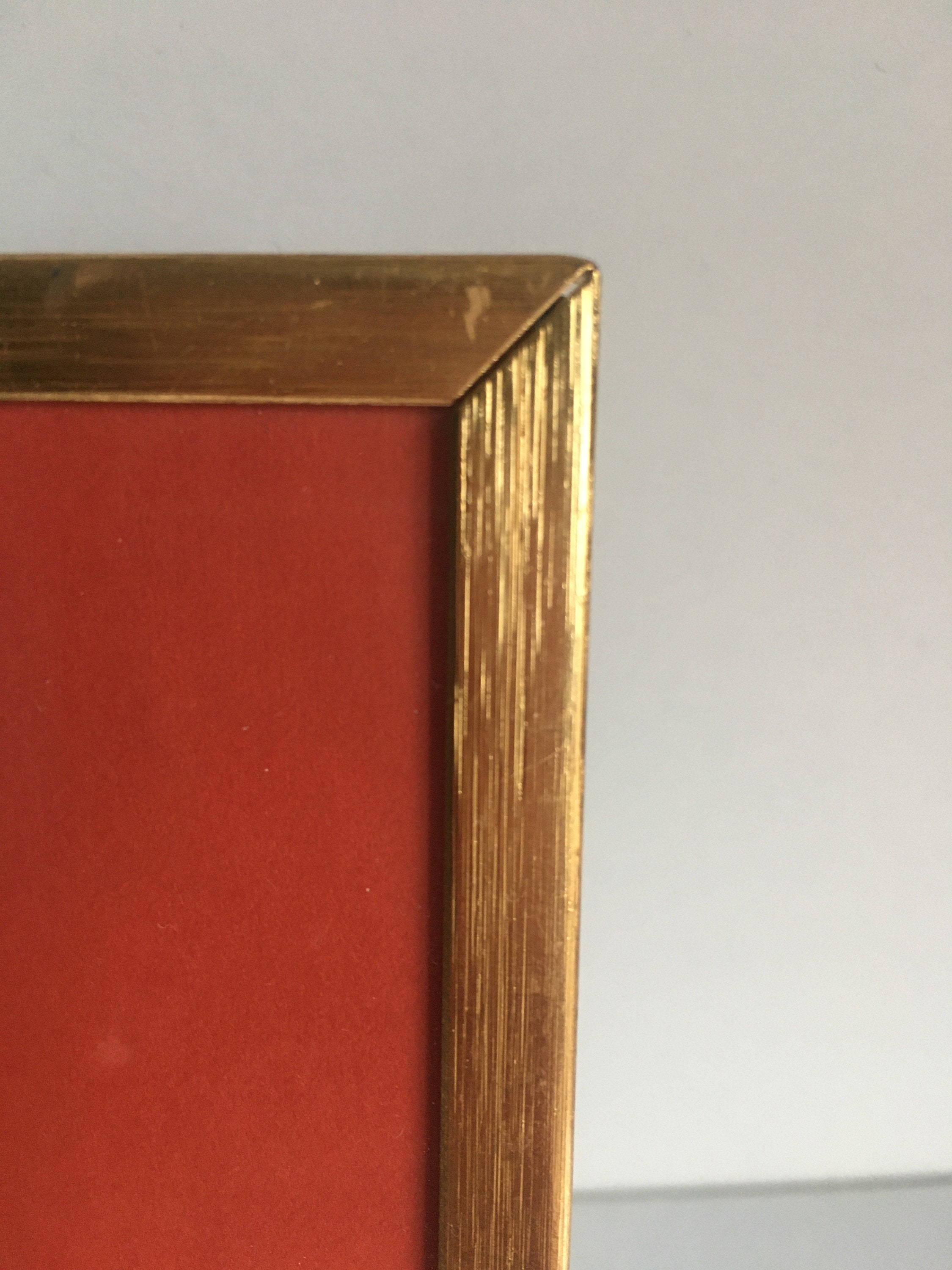 Vintage Danish Jyden Gold Metal Small Photo Frame.home Decor.1970's - Etsy