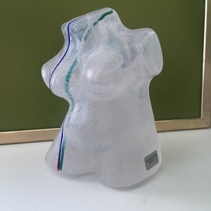Sweden Christer Sjögren Lindshammar Abstract female torso ice glass figure.Home decor.1970&#39;s