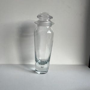 Large Kosta Boda  Vicke Lindstrand pitcher,bottle with lid,Sweden Modern glass pitcher,bottle.Home decor.1970's