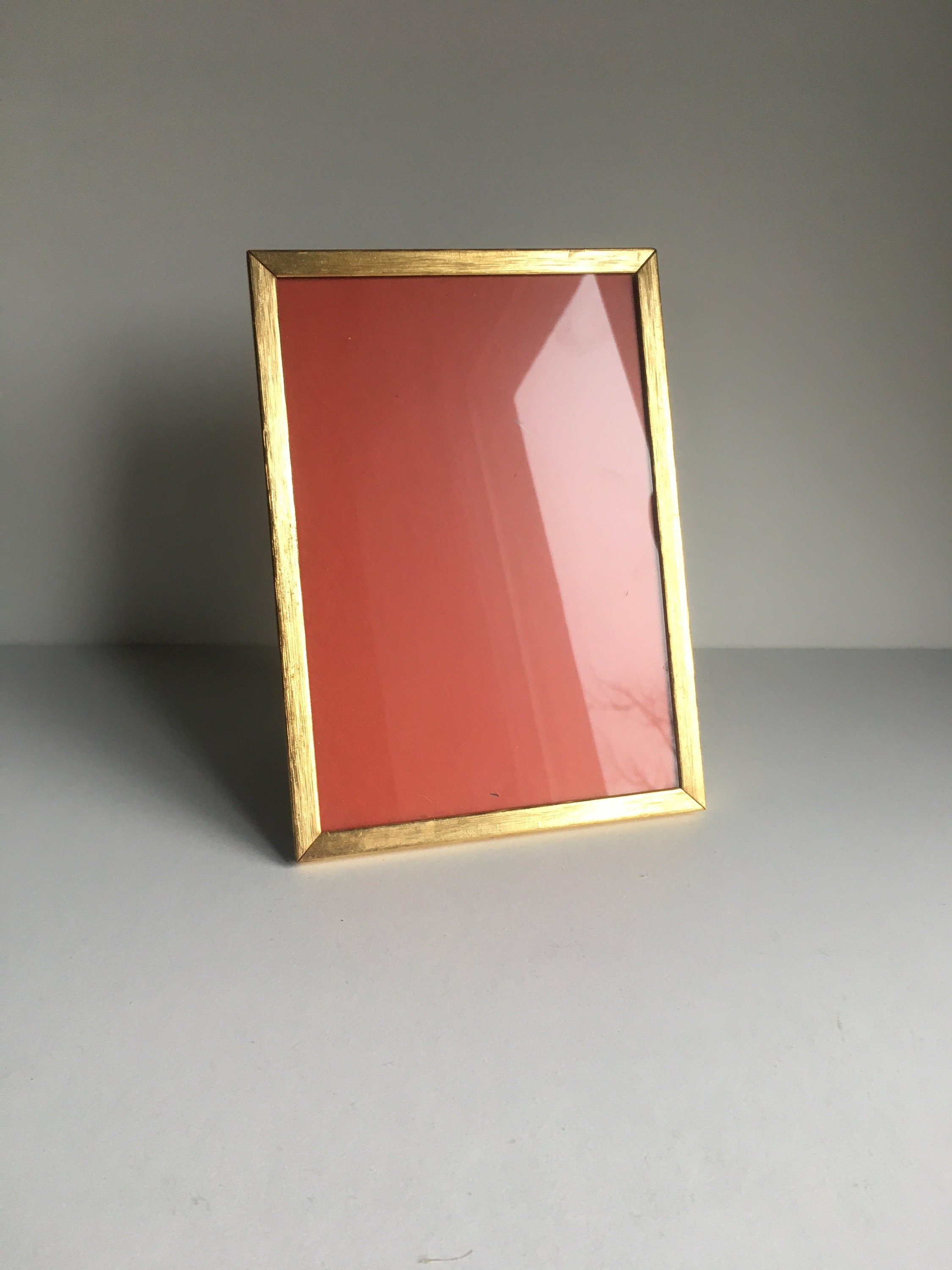 Vintage Danish Jyden Gold Metal Small Photo Frame.home Decor.1970's - Etsy