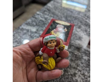 Hallmark Top Banana 1993 Christmas Keepsake Ornament Cute Monkey Chimp Ape