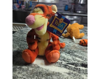 Peluche vintage de Tigger de la colección Disney 100 Acre de Gund, de 20 cm (8 pulgadas).
