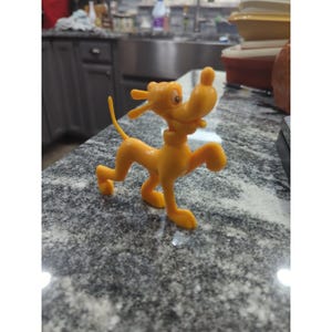 Vintage Walt Disney Produktionen Plastikspielzeug Figur Gelber Pluto