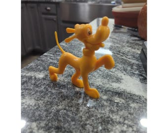 Vintage Walt Disney Productions plastic speelgoedbeeldje gele Pluto