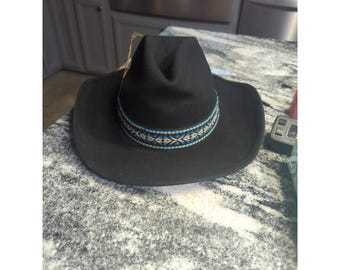 Vintage Bailey "The Teton" Black Felt Western Cowboy Hat Authenic Western Trails