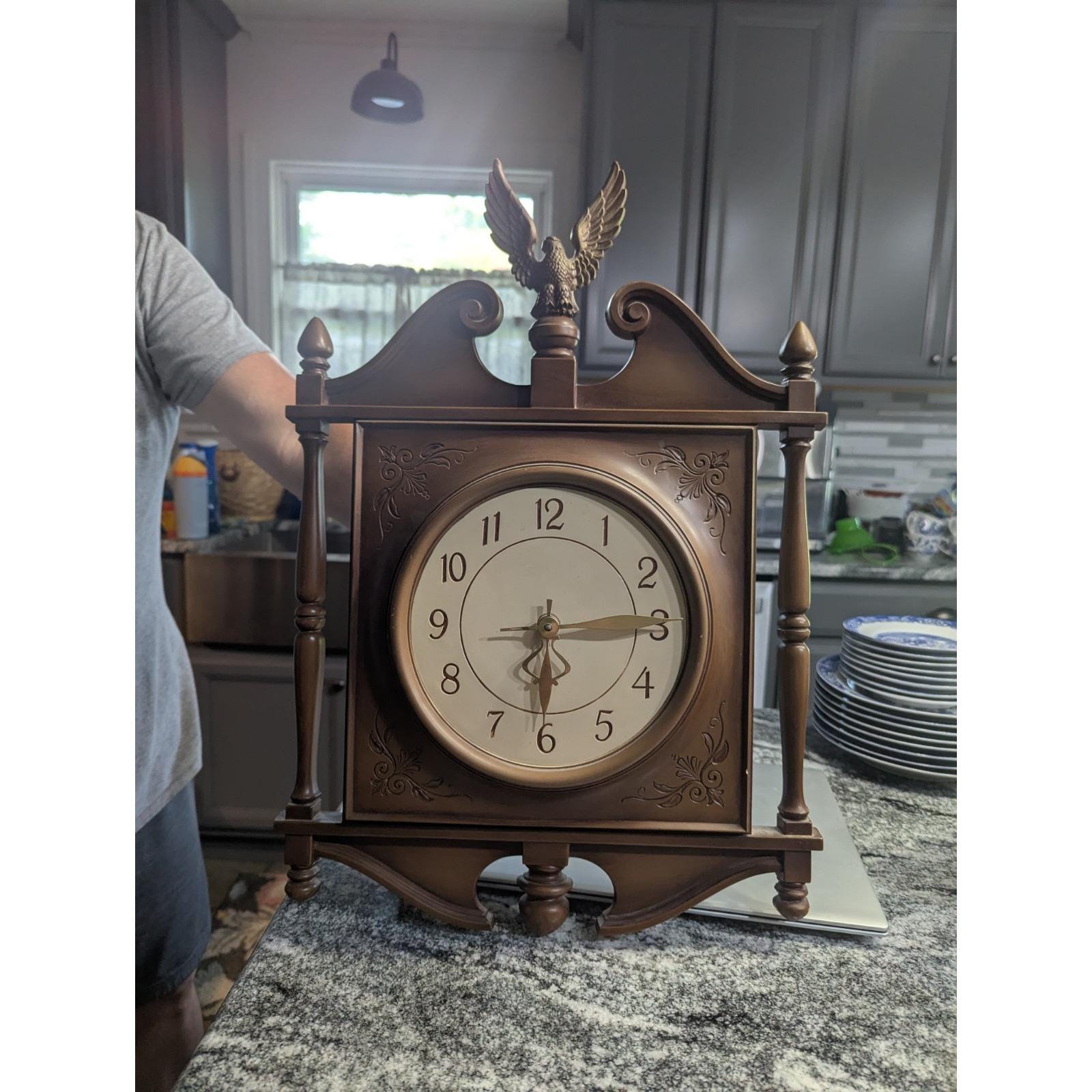 Vintage Eagle Clock - Etsy