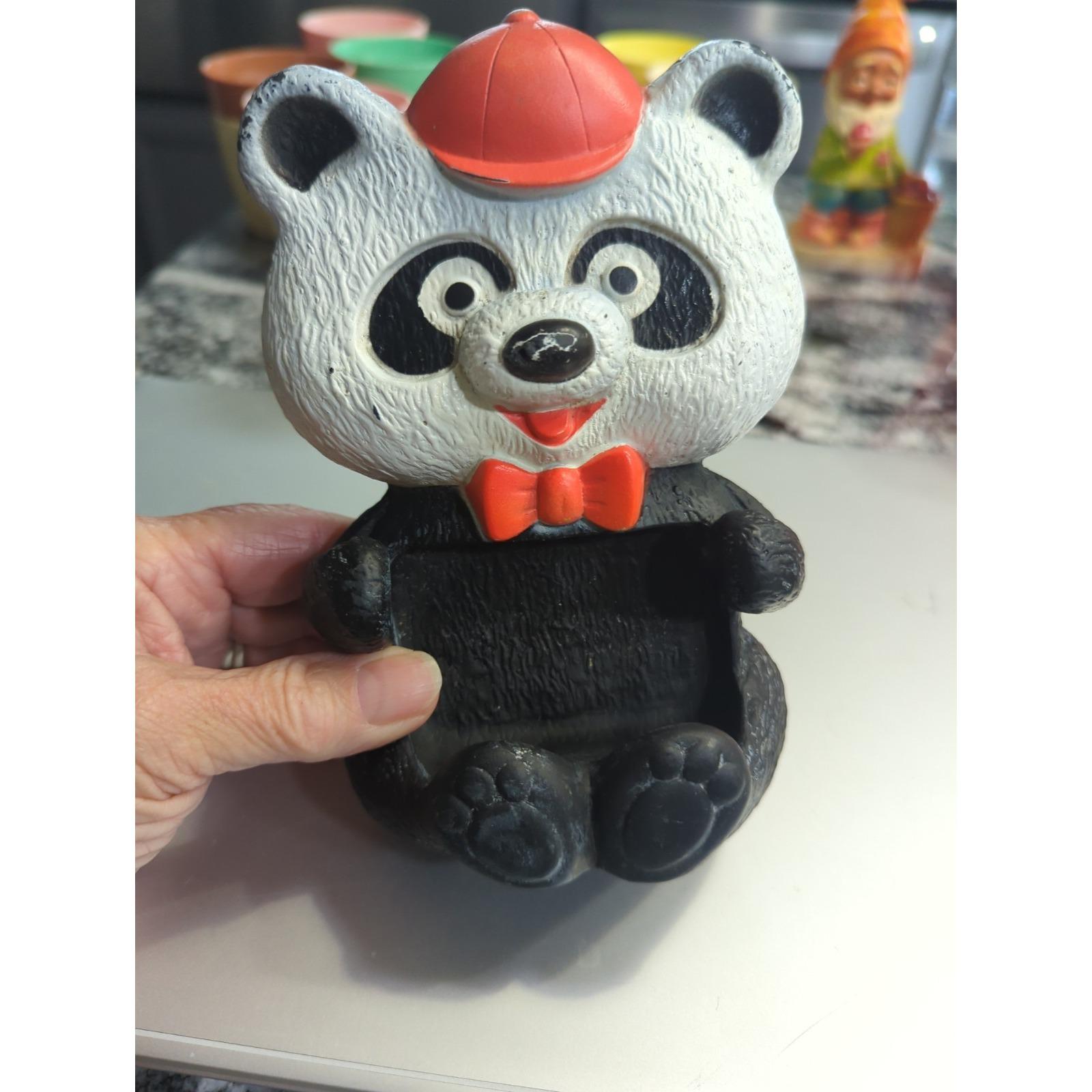 Vintage Avon Randy Pandy Panda Bear Floating Soap Dish Bath Toy