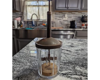 Vintage Lorraine Metal Mfg Co Glass & Metal Food Chopper