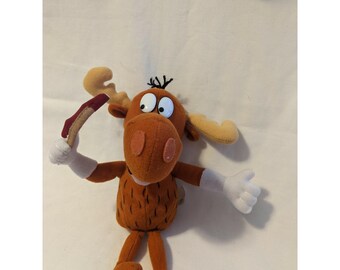 Peluche de Rocky y Bullwinkle y sus amigos. BULLWINKLE. ALCE. 2000