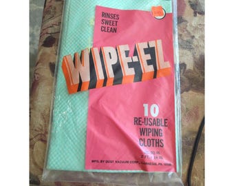 Toallitas de limpieza vintage de los 80 - EZ EASY WIPE Paños de limpieza con un toque nostálgico 8 unidades reutilizables