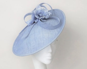 Pale Blue Hat Light Blue Fascinator Cornflower Blue Wedding Hatinator Sky Blue Kentucky Derby Hat Wedding Guest Ascot Hat