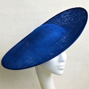 Bright Blue Ascot Hat Electric Blue Wedding Hat Sapphire Fascinator Kentucky Derby Hat Mother of the Bride  Races Ascot