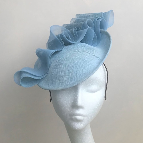 Pale Blue Fascinator Wedding Hat Pastel Blue Fascinator Ascot Etsy