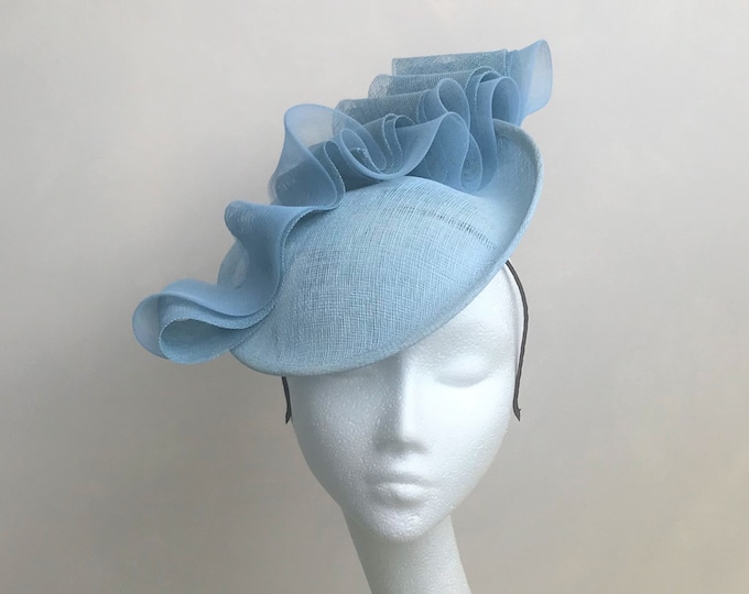 Pale Blue Fascinator SC26 Bespoke Embellished