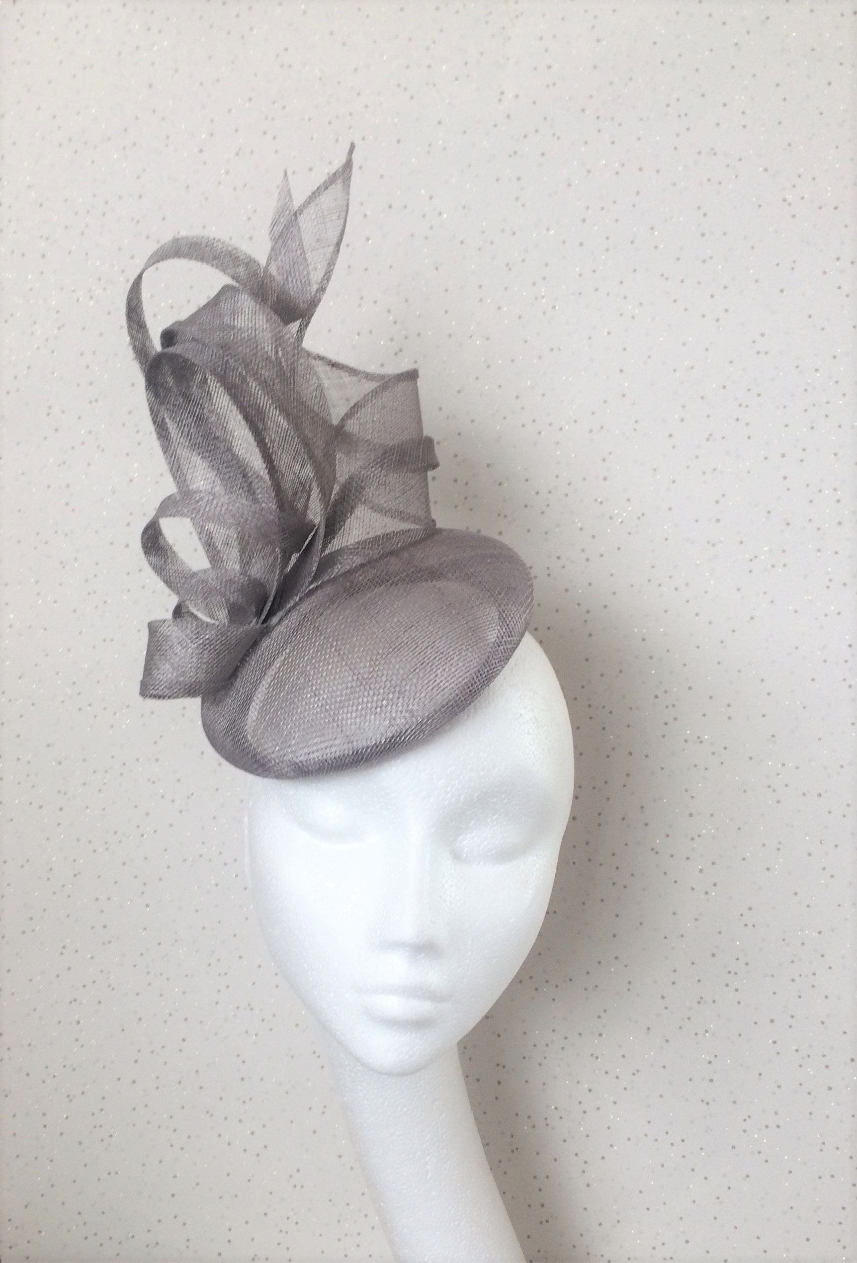 Silver Fascinator Grey Fascinator Wedding Hat Silver Mother of the Bride Ascot Silvery Grey Hat Pewter Hatinator Races Hat Wedding Guest Etsy UK
