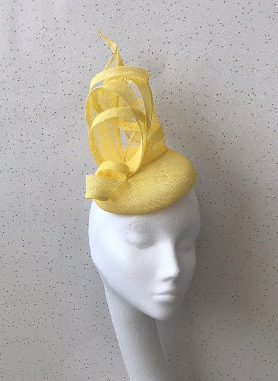 Yellow Fascinator Pastel Lemon Primrose 