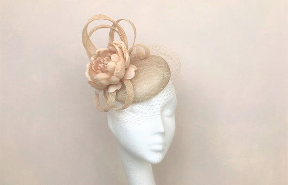 Champagne Fascinator Pale Gold Wedding 