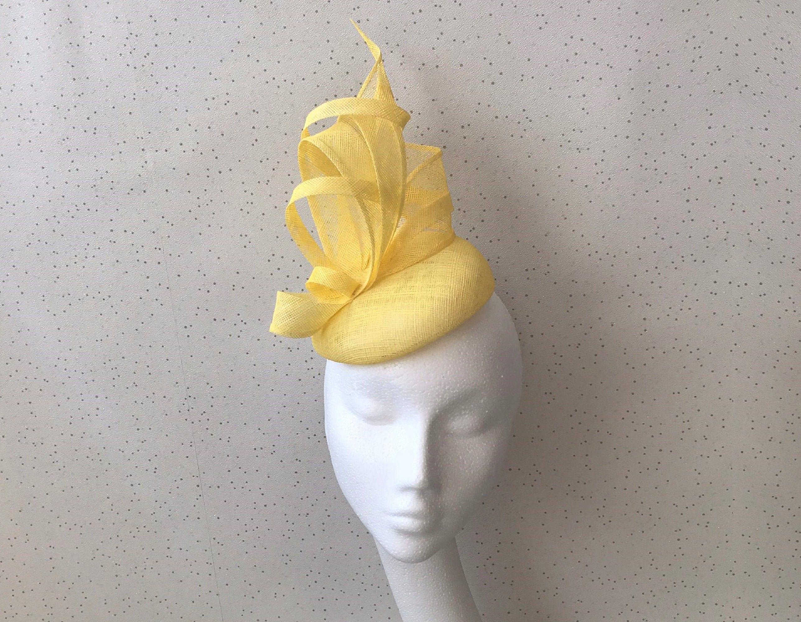 Yellow Fascinator Pastel Lemon Primrose 