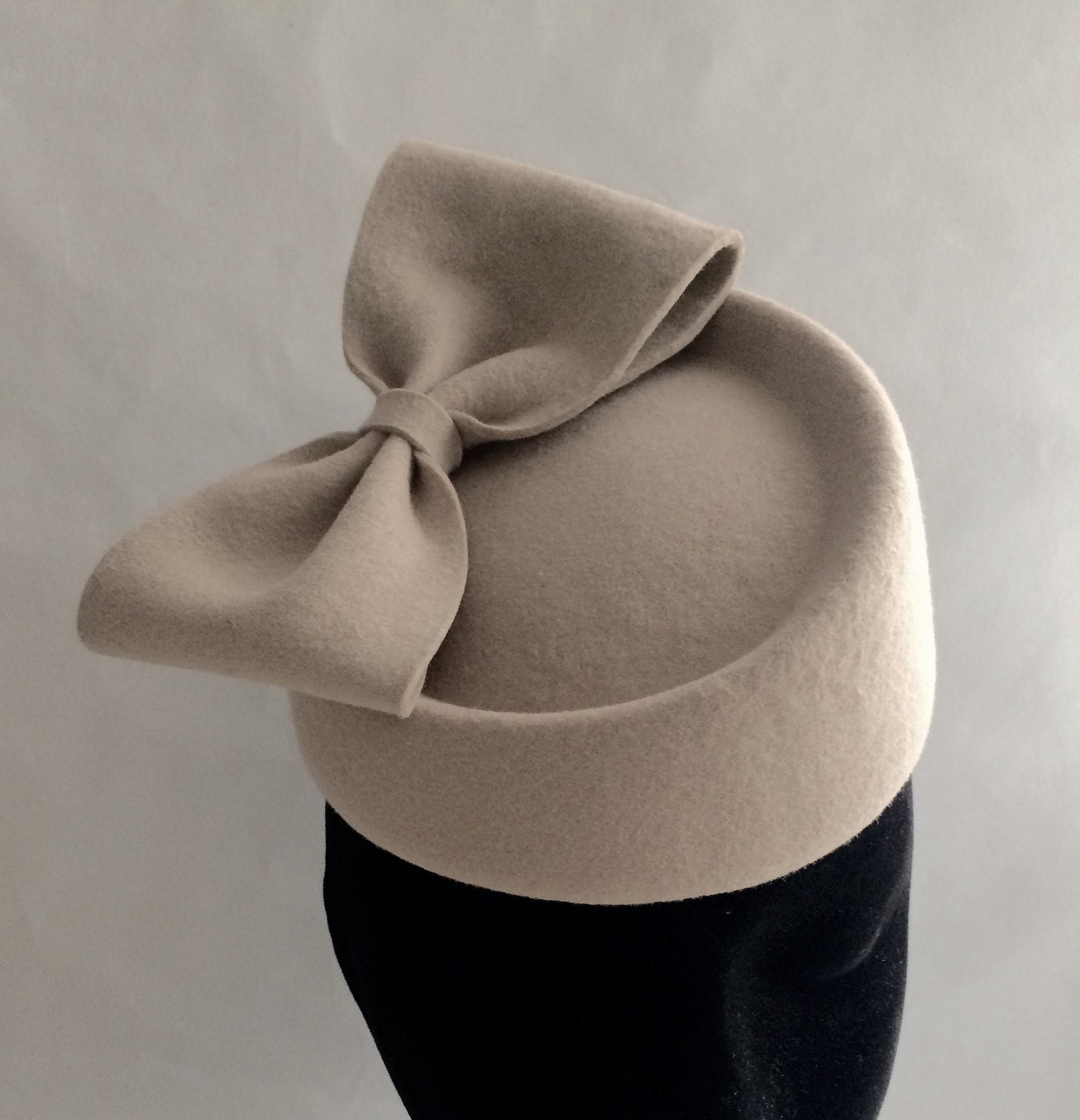 Cream Felt Pillbox Hat Wedding Hat Ascot Races Mother of the Etsy UK