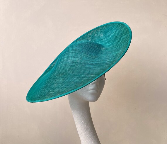 Jade Ascot Hat Wedding Hat Jade Fascinator Extra Large Hat Kentucky Derby  Disc Hat Mother of the Bride Races 