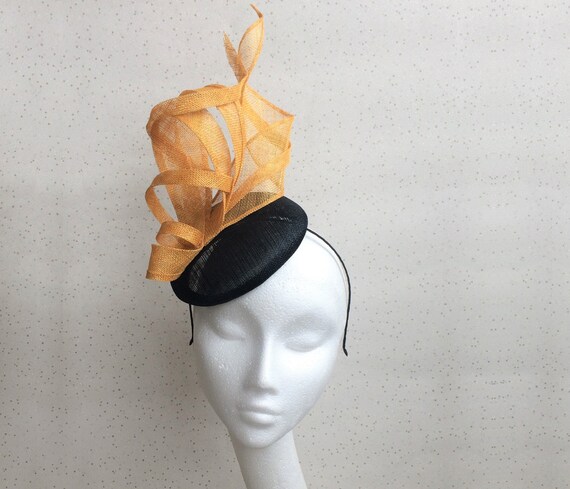 Black and yellow wedding hats discount