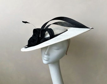 Black and White Wedding Hat Mother of 