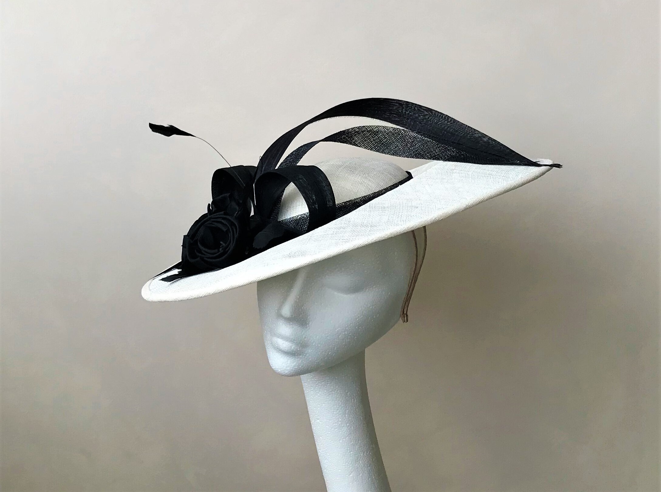 Black and White Wedding Hat Mother of 