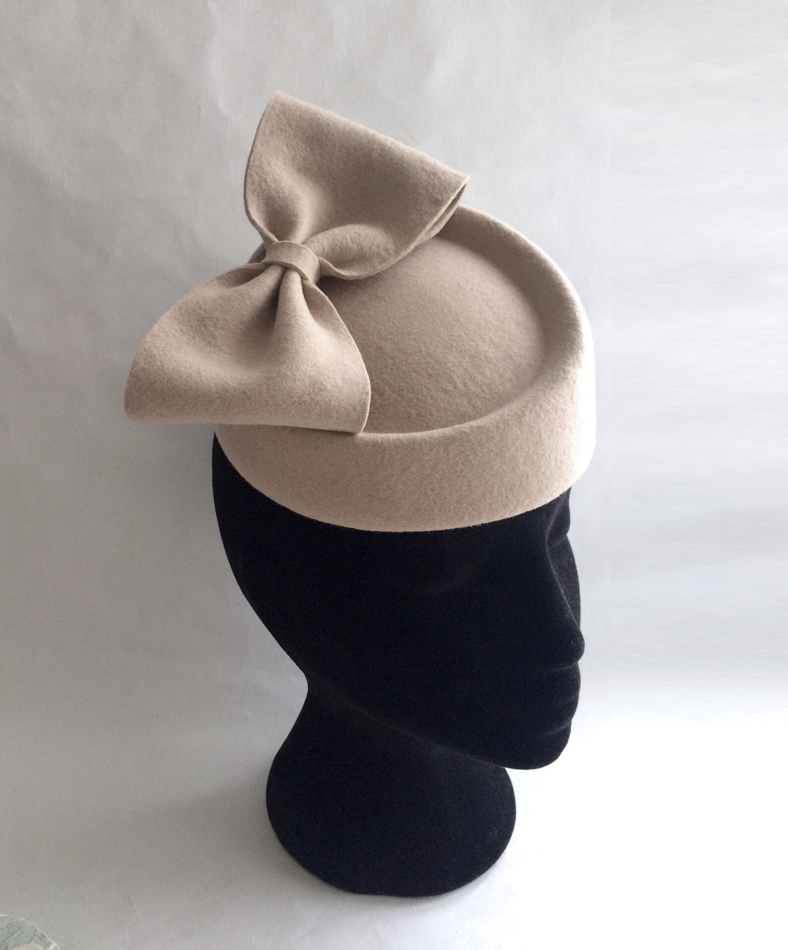 Cream Felt Pillbox Hat Wedding Hat Ascot Races Mother of the Etsy UK