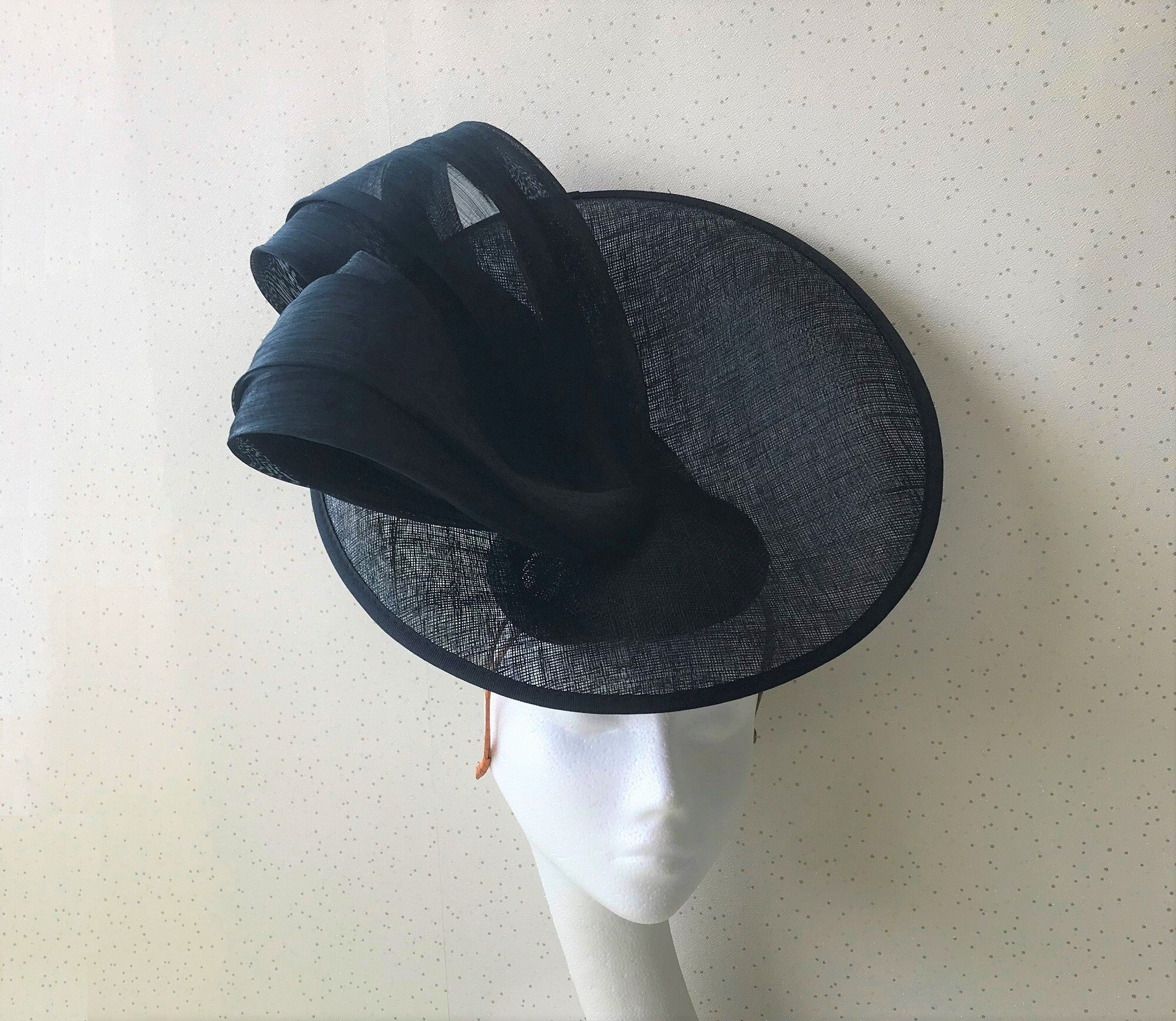 Black Ascot Hat Statement Wedding Hat 