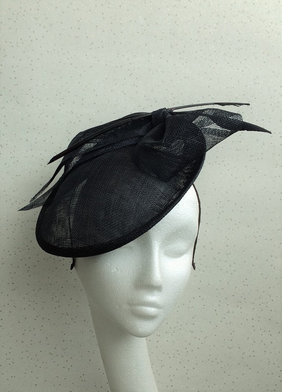 black wedding hat