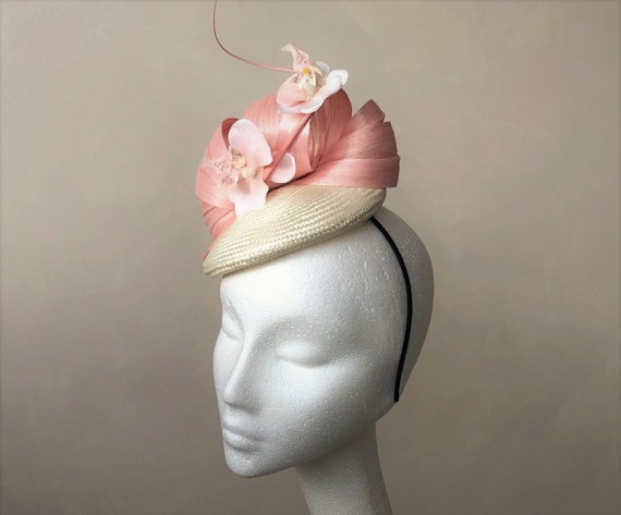 Pink and White Fascinator Wedding 
