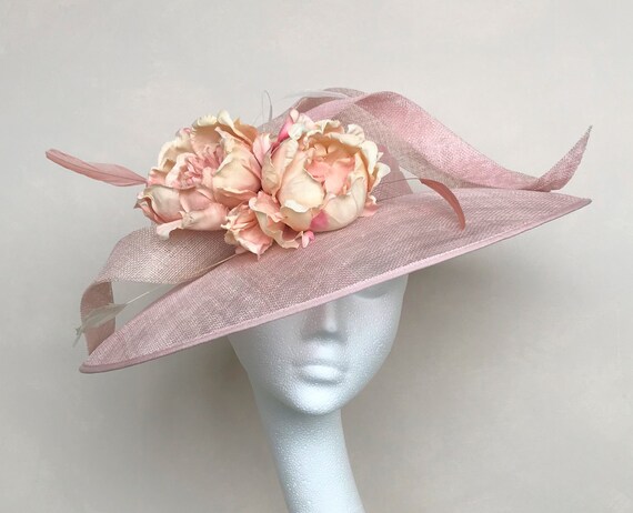 Pink Wedding Hat Nude Pink Headpiece 
