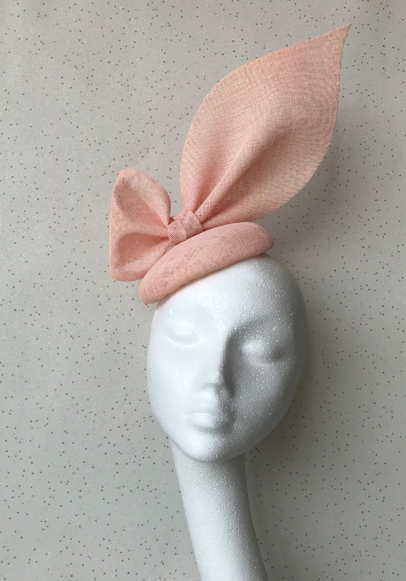 Pale Pink Fascinator Pink Bow Ascot Hat 