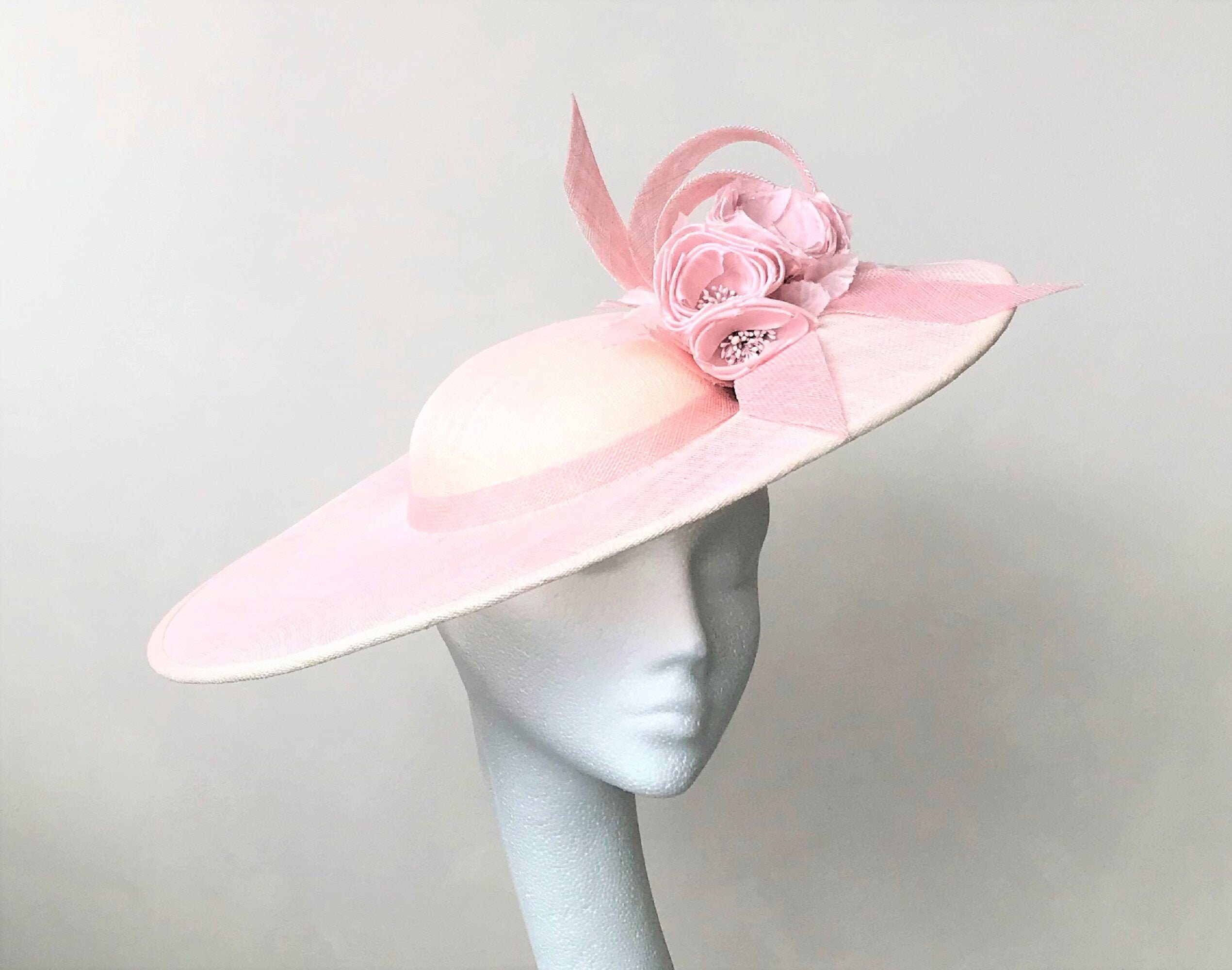 Blush Wedding Hat Nude Pink Headpiece Fascinator Kentucky Etsy