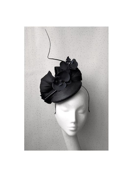 kleding stof Prestatie Onleesbaar Zwarte Fascinator Bruiloft Fascinator Floral Black PillBox - Etsy België