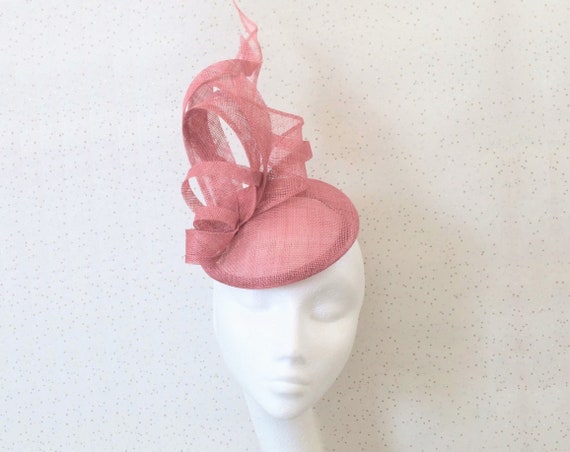 Dusty Pink Fascinator Blush Headpiece 